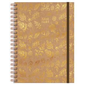 Caderno Universitario Neo 1x1 80 Fls C.D. Jandaia - Kraft Gold 1